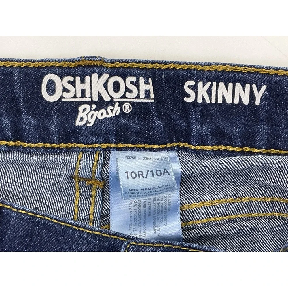 OshKosh Bgosh Skinny Jeans Girls Size‎ 10R 10A Dark Wash Denim Pants
